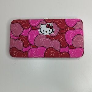 Hello Kitty Wallet Pink Red Hearts Kisslock Coin Purse‎ Cute Kawaii Sanrio